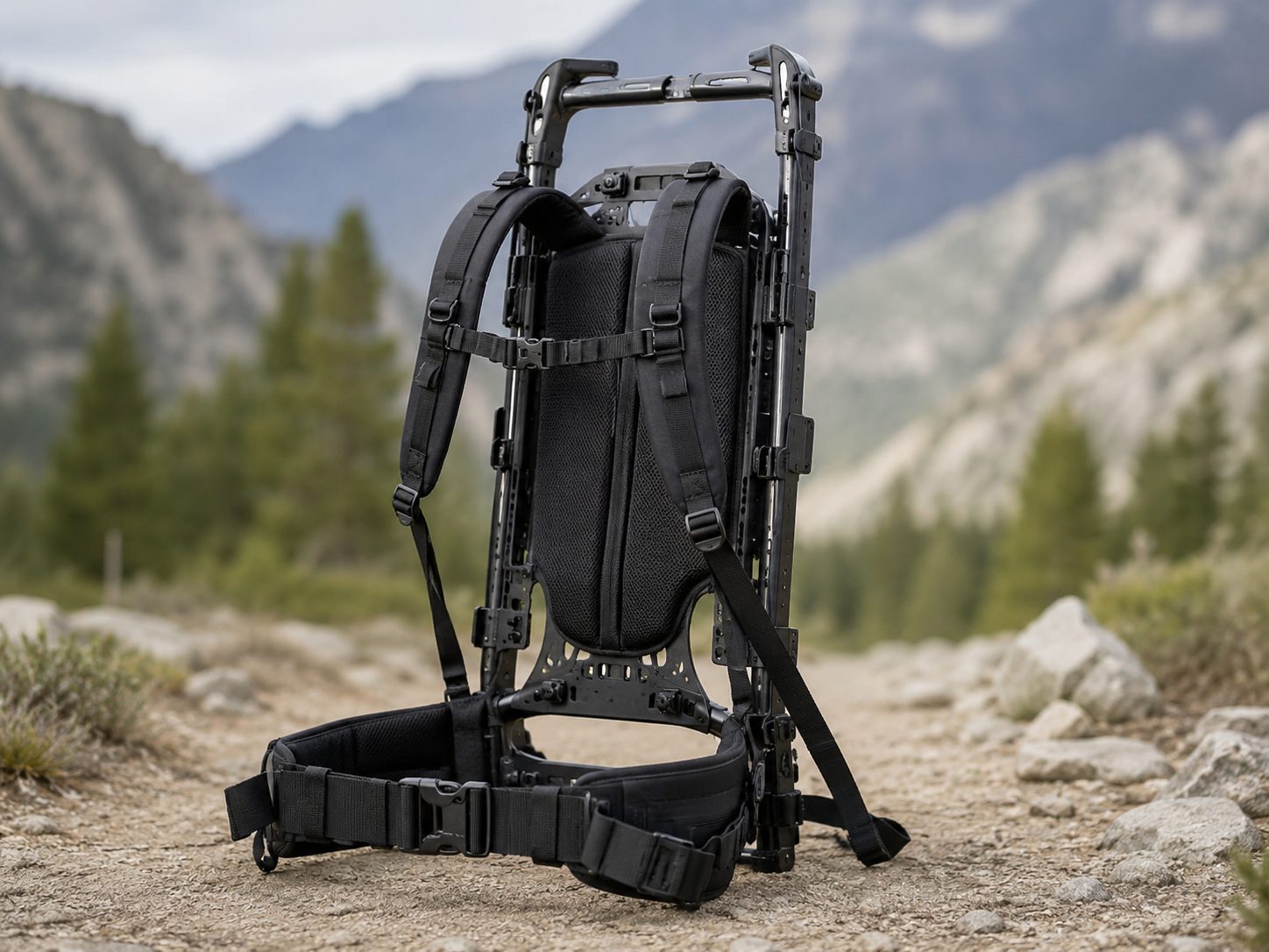 Adjustable backpack frame