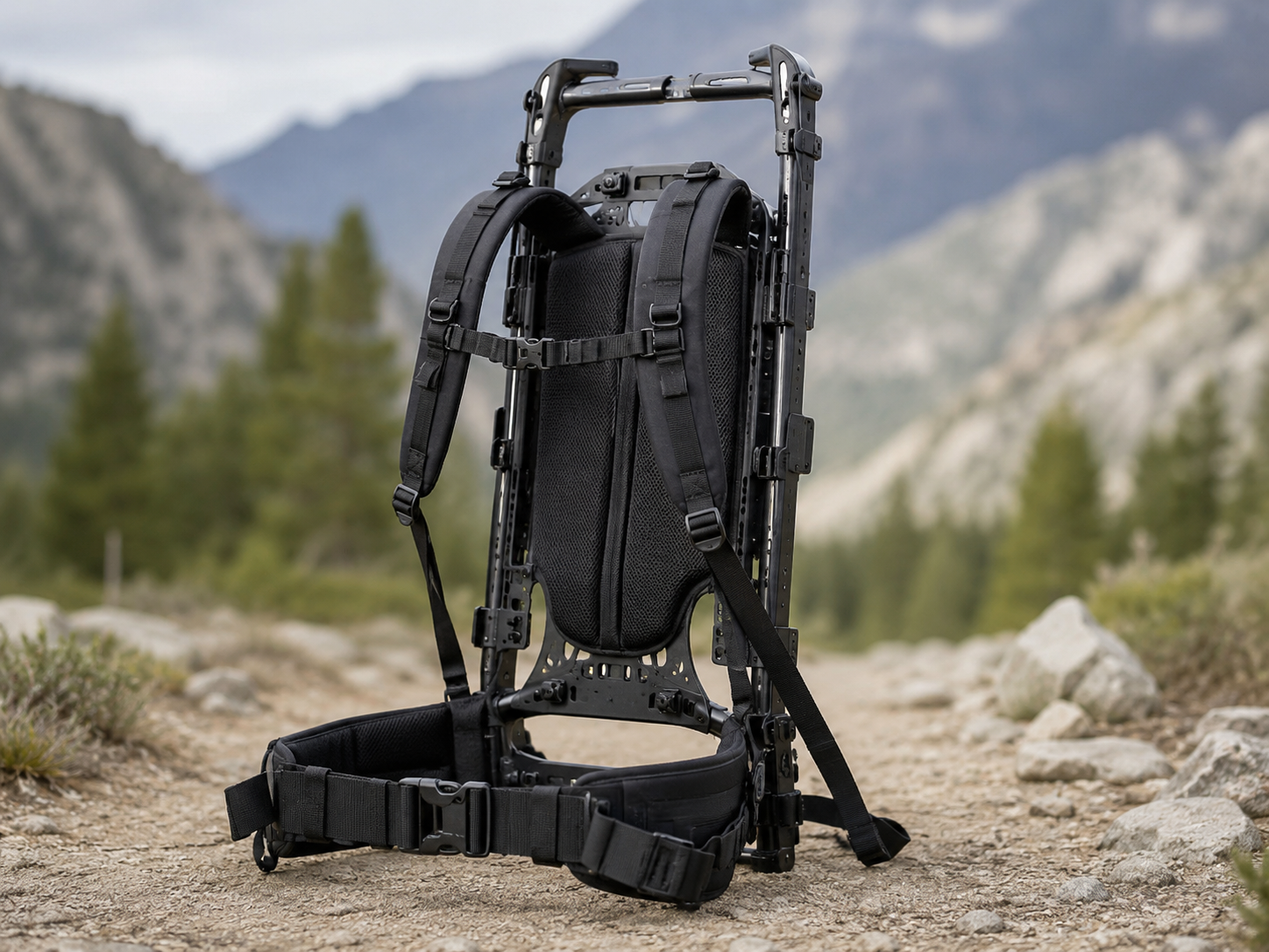 Adjustable backpack frame