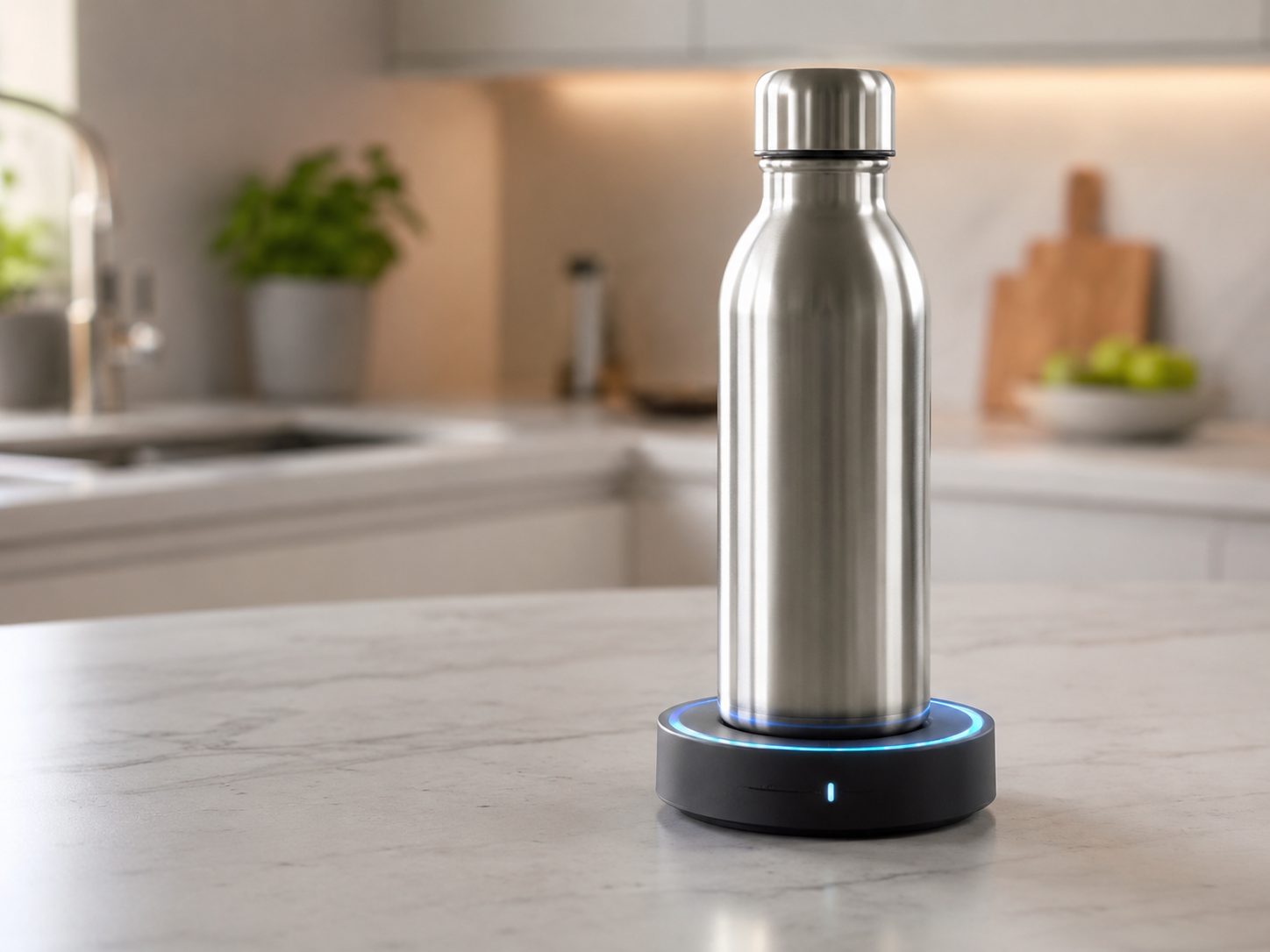Smart bottle coaster